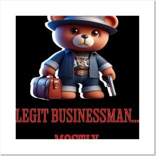 Teddy bear Business man Posters and Art